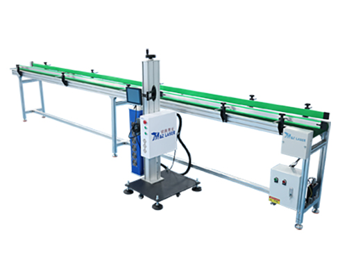 榴莲传送带自动激光打码机